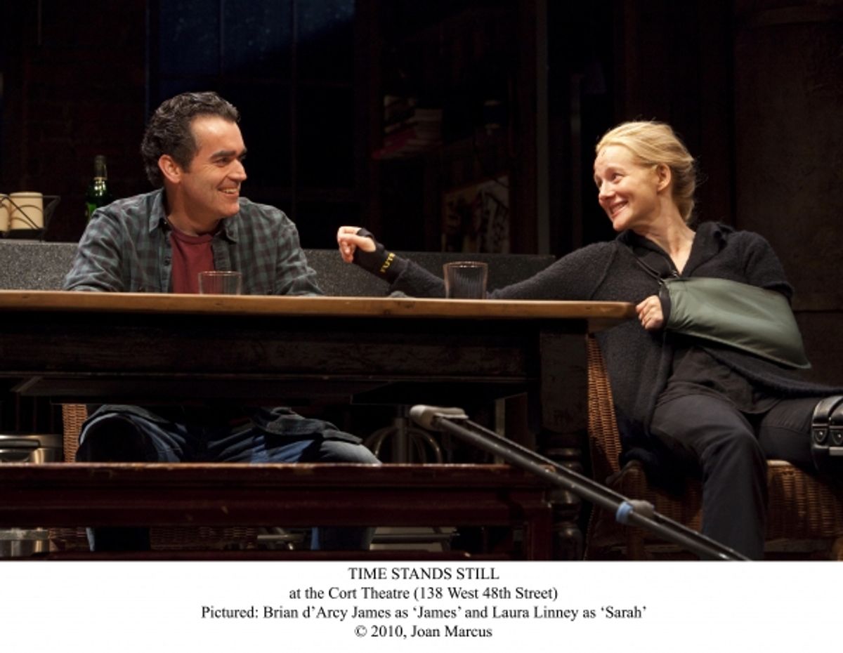 Brian d'Arcy James and Laura Linney at 